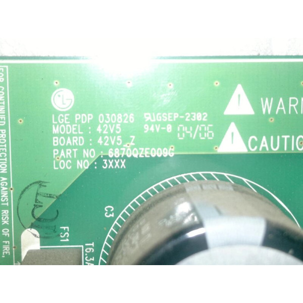 ✓ Z-SUS телевизора LG 6871QZH030B 6870QZE009G PDP 030826 42V5_Z Запчасти и принадлежности для телевизоров и мониторов