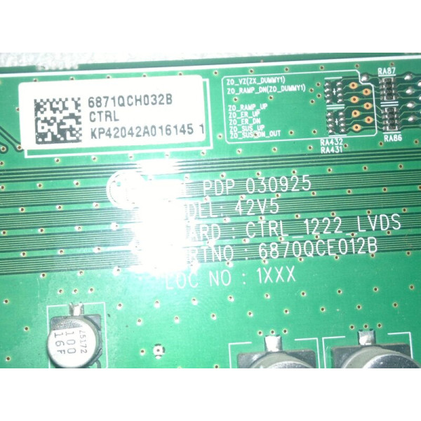 ✓ плата телевізора LG LVDS - (LGE PDP 030925 - 42v5 ctrl_1222_tmds - 6870QC 6870QCE012B 6871QCH032b Запчасти и принадлежности для телевизоров и мониторов