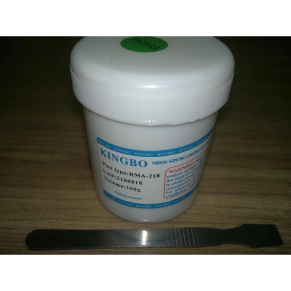 ✓ Флюс KINGBO RMA-218 100г с лопаткой без отмывочный флюс для BGA пайки