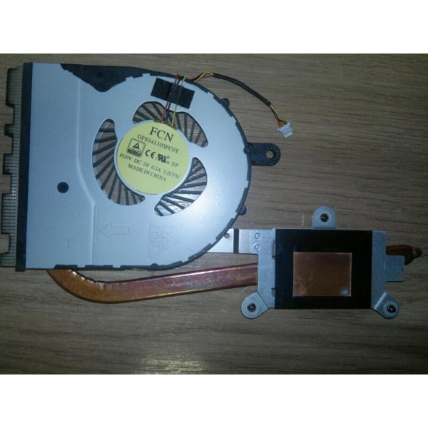 ✓ FXH0F Inspiron 15 5000 Series 5555 Ноутбук Система охлаждения Вентилятор радиатор AT1DE001FF0 Медная труба DFS541105FC0T