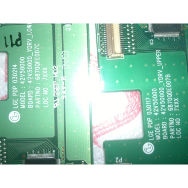 ✓ Плата телевізора LG LGE PDP 030117 030214 YDRV 42V50000 6870QFE007C 6871QDH052B Запчасти и принадлежности для телевизоров и мониторов
