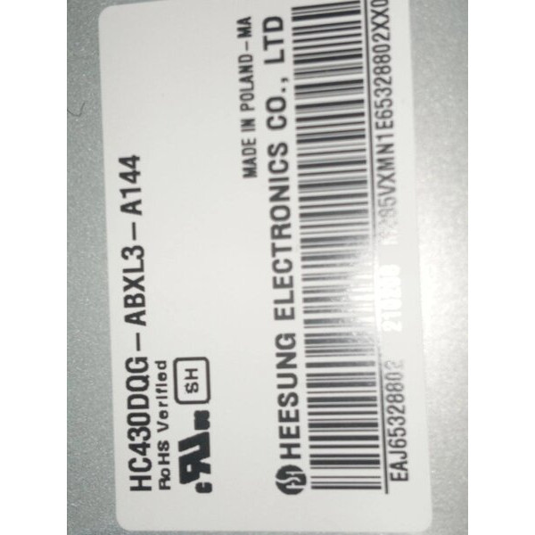 ✓ Подсветка SSC. Y19.43UM73, SSC_Y19_Trident_43UM73 телевизора LG 43UN74006LB orig