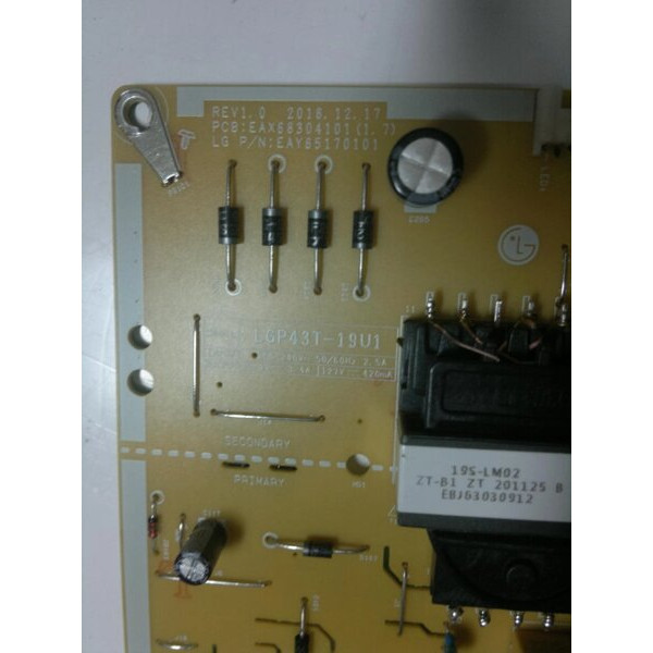 ✓ Блок питания LGP43T-19U1, EAX68304101, EAY65170101 телевизора LG 43UN81006LB